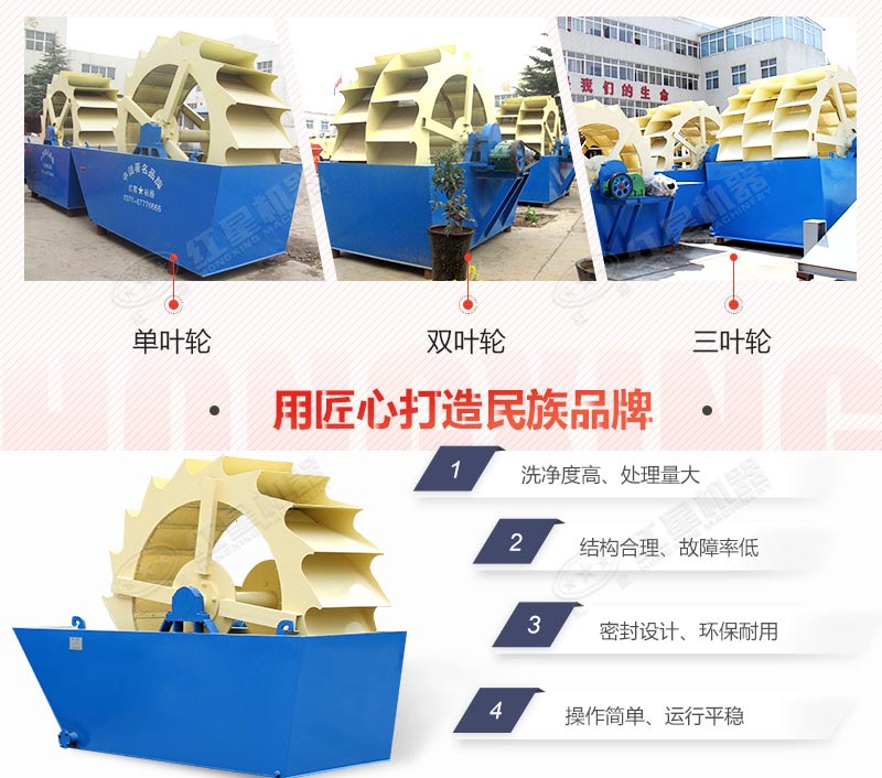 小型河沙洗砂機-輪斗洗砂機型號